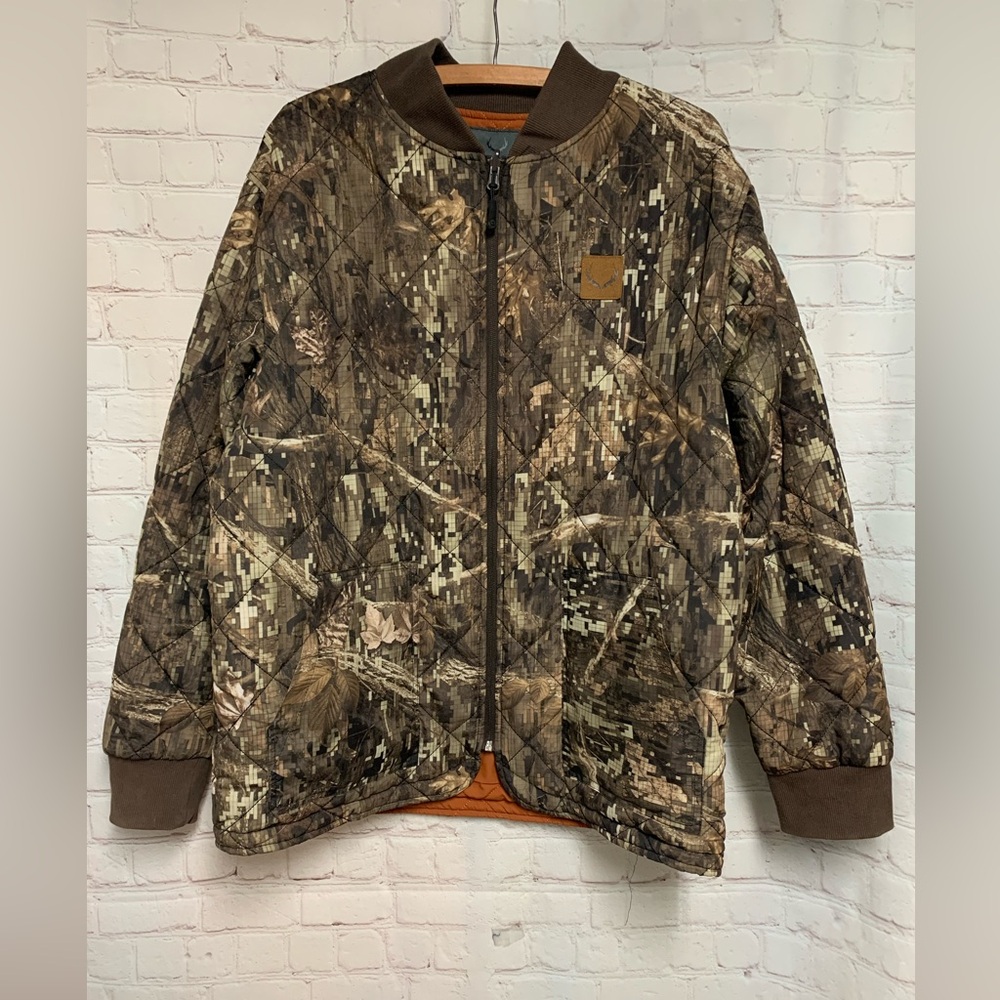 Black Antler Reversible Camouflage Orange Jacket Size XL